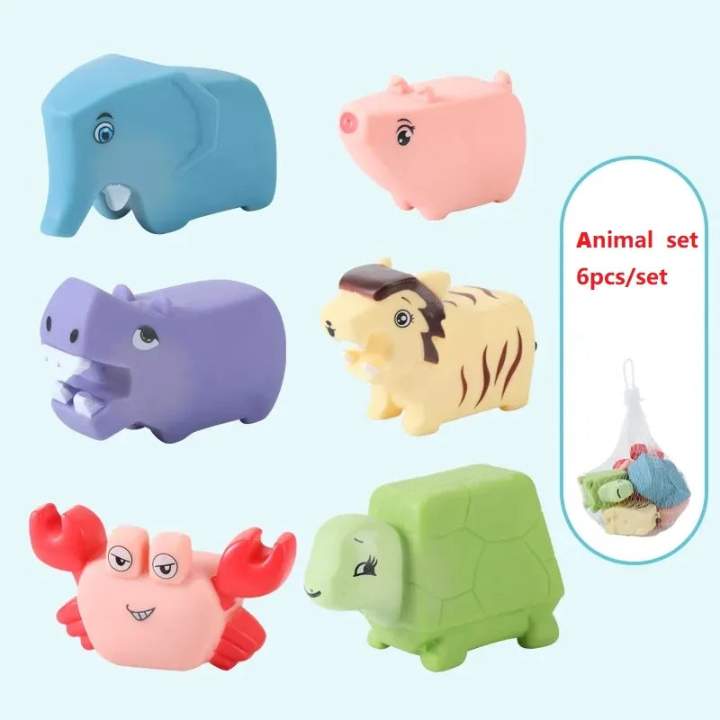 Animals Bath Squirt Toys for Toddler Infant Water Spraying Squeeze-Sounding Water Toy Floating Bath Toys Kids Bathtub Pool Toys