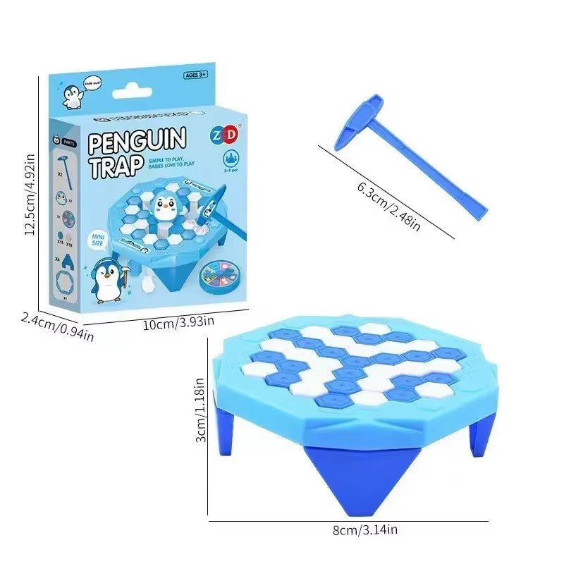Mini Ice Breaking Penguin Toy Rescue Penguin Knocking Ice Game Children'S Interactive Competition Toy Tabletop Puzzle Game