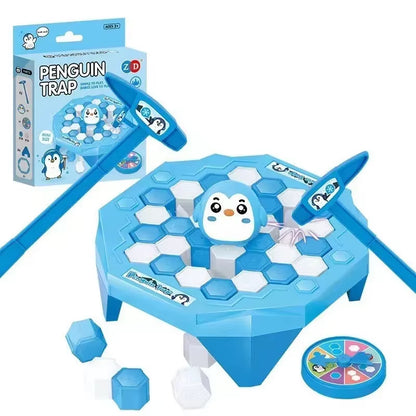 Mini Ice Breaking Penguin Toy Rescue Penguin Knocking Ice Game Children'S Interactive Competition Toy Tabletop Puzzle Game