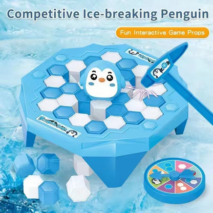 Mini Ice Breaking Penguin Toy Rescue Penguin Knocking Ice Game Children'S Interactive Competition Toy Tabletop Puzzle Game