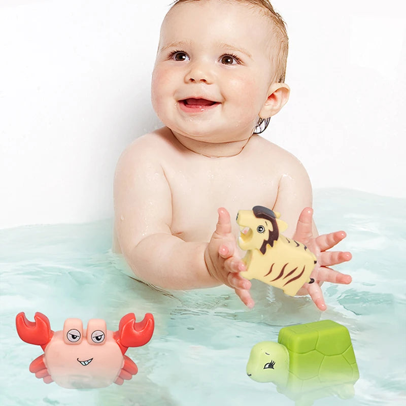 Animals Bath Squirt Toys for Toddler Infant Water Spraying Squeeze-Sounding Water Toy Floating Bath Toys Kids Bathtub Pool Toys