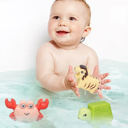 Animals Bath Squirt Toys for Toddler Infant Water Spraying Squeeze-Sounding Water Toy Floating Bath Toys Kids Bathtub Pool Toys