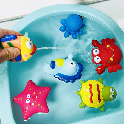 Animals Bath Squirt Toys for Toddler Infant Water Spraying Squeeze-Sounding Water Toy Floating Bath Toys Kids Bathtub Pool Toys