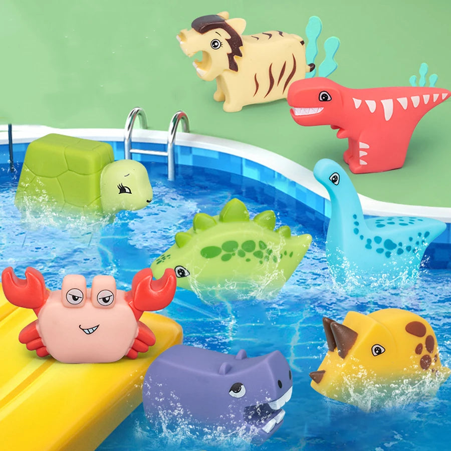Animals Bath Squirt Toys for Toddler Infant Water Spraying Squeeze-Sounding Water Toy Floating Bath Toys Kids Bathtub Pool Toys
