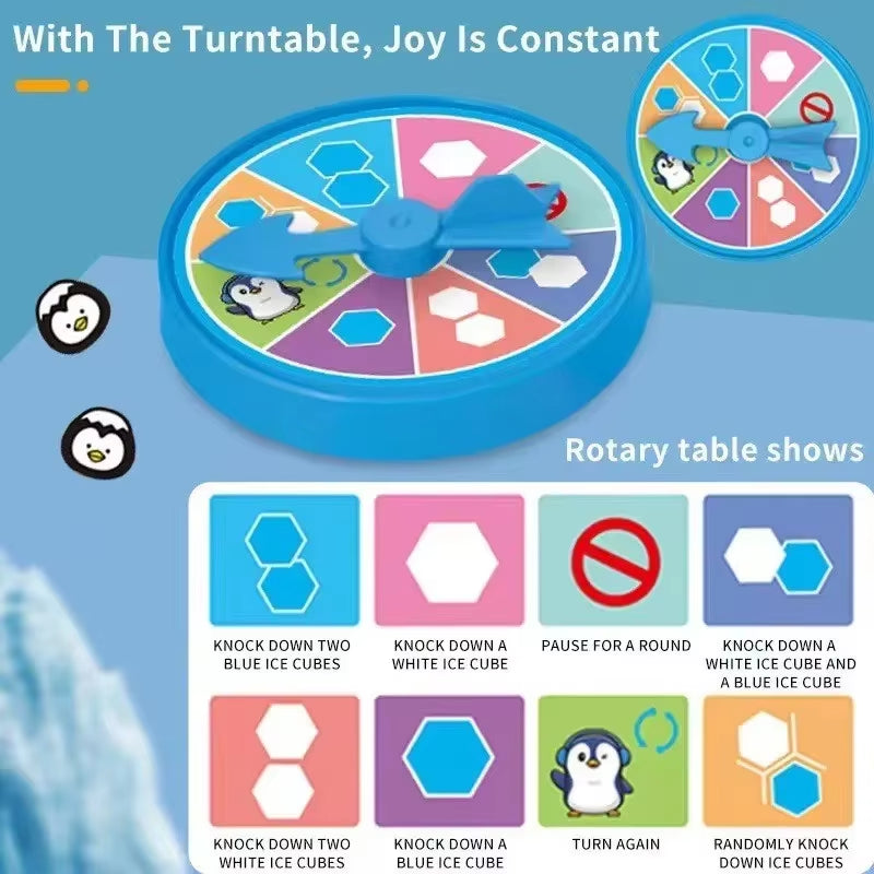 Mini Ice Breaking Penguin Toy Rescue Penguin Knocking Ice Game Children'S Interactive Competition Toy Tabletop Puzzle Game